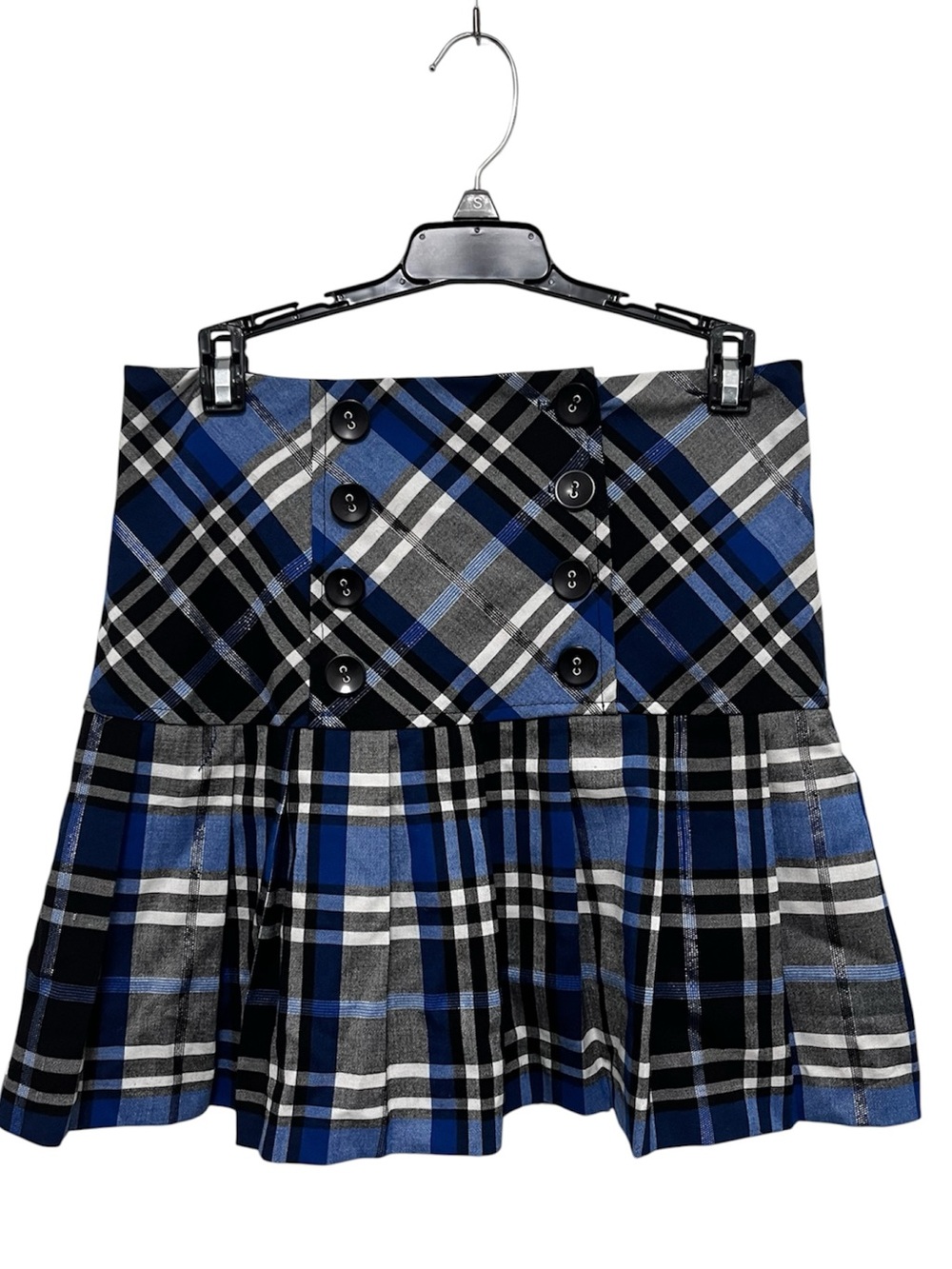 2000s Vintage Charlotte Russe Plaid Pleated Mini Skirt Size Large Made in USA